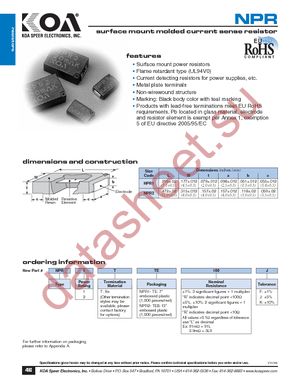 NPR1TTE200J datasheet  